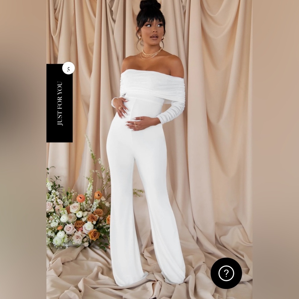 Club London white maternity jumpsuit
